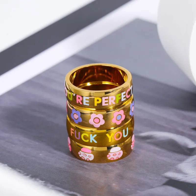 Daisy Letter Ring