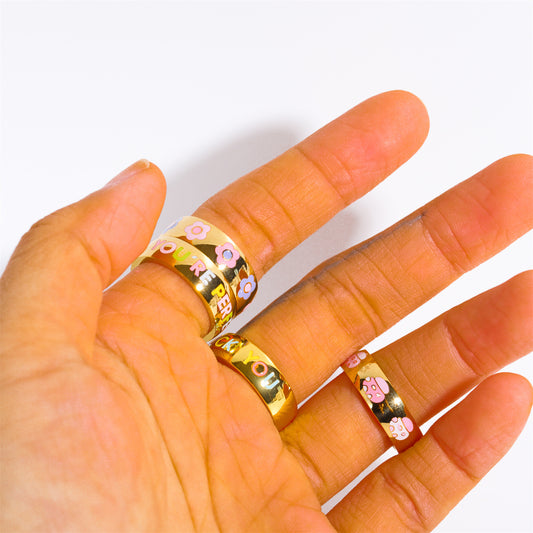 Daisy Letter Ring